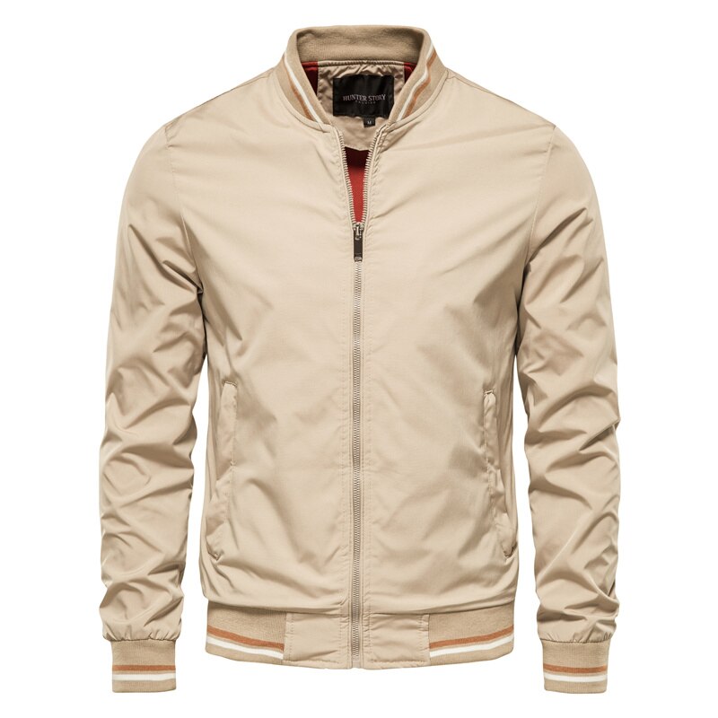 New jacket fashionable men autumn and winter new European and American casual coat fashion trend men's thin coat