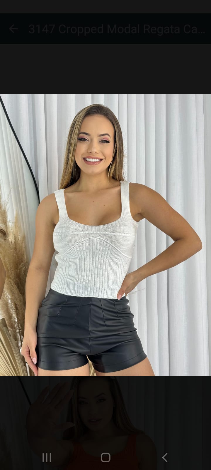 Cropped modal com elastano