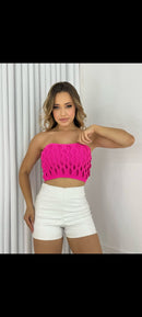 Cropped modal com elastano