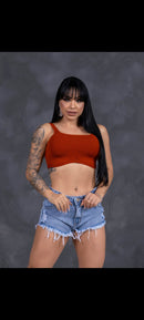 Cropped modal com elastano