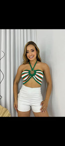 Cropped modal com elastano