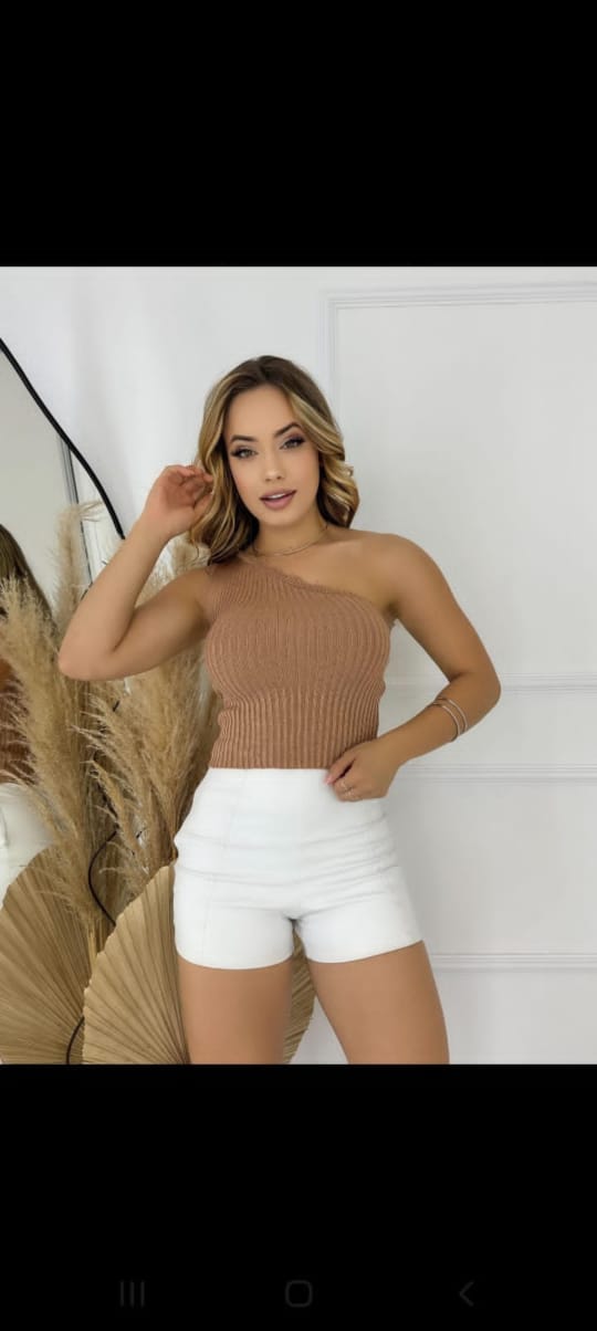 Cropped modal com elastano
