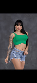 Cropped modal com elastano