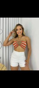 Cropped modal com elastano