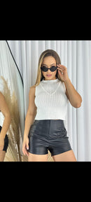 Cropped modal com elastano