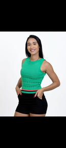 Cropped modal com elastano