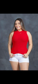 Cropped modal com elastano