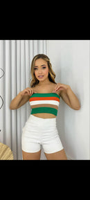 Cropped modal com elastano