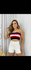 Cropped modal com elastano