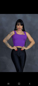 Cropped modal com elastano