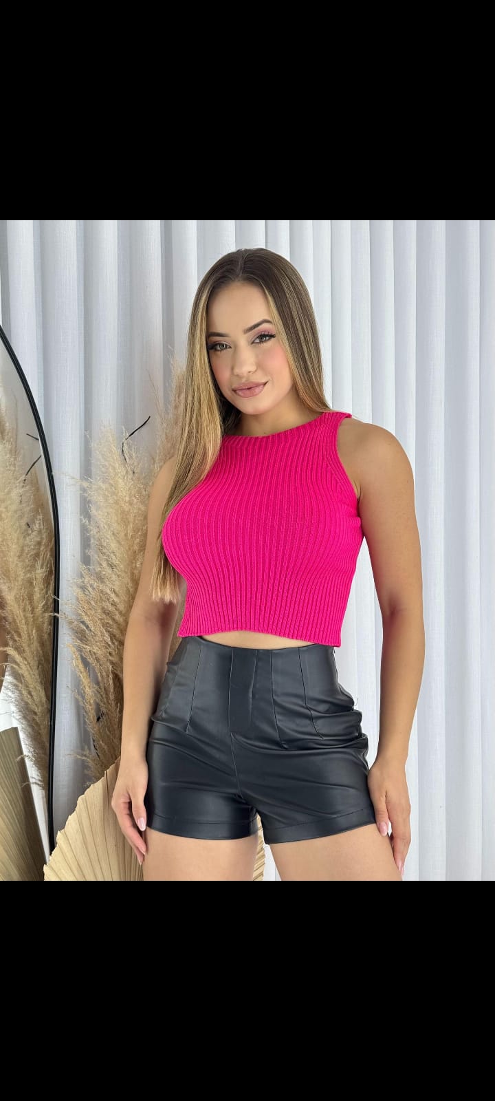 Cropped modal com elastano