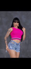 Cropped modal com elastano