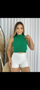 Cropped modal com elastano