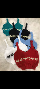 Cropped tricô com elastano