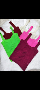 Cropped tricô com elastano