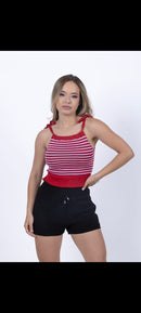 Cropped tricô com elastano