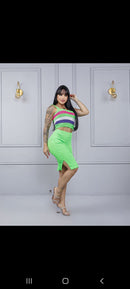 Cropped tricô com elastano