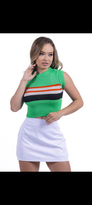 Cropped tricô com elastano