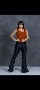 Cropped tricô com elastano