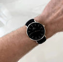 Relógio Saint Germain Murray Black Hill 40mm Cor da correia Preto Cor do bisel Prateado Cor do fundo Preto