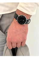 Relógio Saint Germain Murray Black Hill 40mm Cor da correia Preto Cor do bisel Prateado Cor do fundo Preto