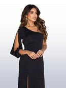 Vestido De Festa Longo Feminino Com Fenda Estiloso Elegante