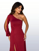 Vestido De Festa Longo Feminino Com Fenda Estiloso Elegante