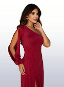 Vestido De Festa Longo Feminino Com Fenda Estiloso Elegante