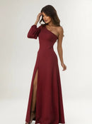 Vestido De Festa Longo Feminino Com Fenda Estiloso Elegante