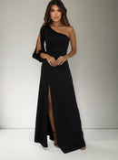 Vestido De Festa Longo Feminino Com Fenda Estiloso Elegante