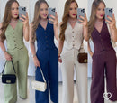 Conjunto Colete + Calça Pantalona