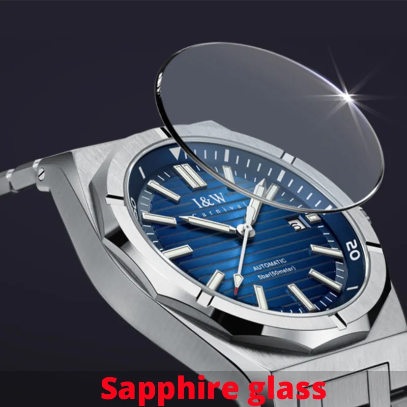 Montre Homme 2023 New CARNIVAL Watches MIYOTA Movement Automatic Watch for Men Sapphire Luminous Calendar 50m Waterproof Relógio