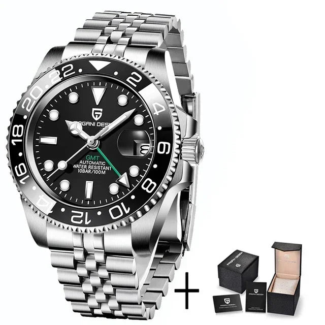Relógio Automático Luxo Pagani Design PD-1662 GMT 40MM – Aço Inoxidável 100M