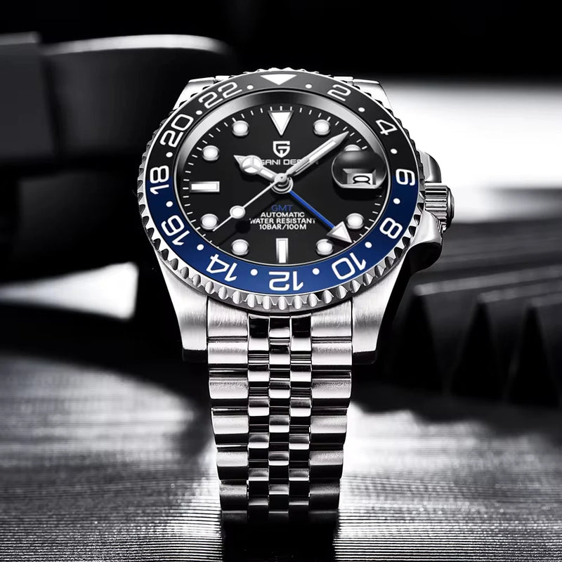 Relógio Automático Luxo Pagani Design PD-1662 GMT 40MM – Aço Inoxidável 100M