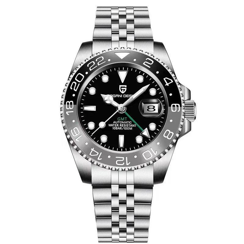 Relógio Automático Luxo Pagani Design PD-1662 GMT 40MM – Aço Inoxidável 100M