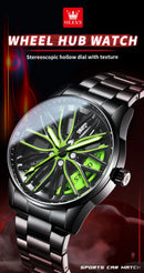 Olevs 9937 – Relógio Esportivo Masculino, Design de Roda, Luxo e Resistência!