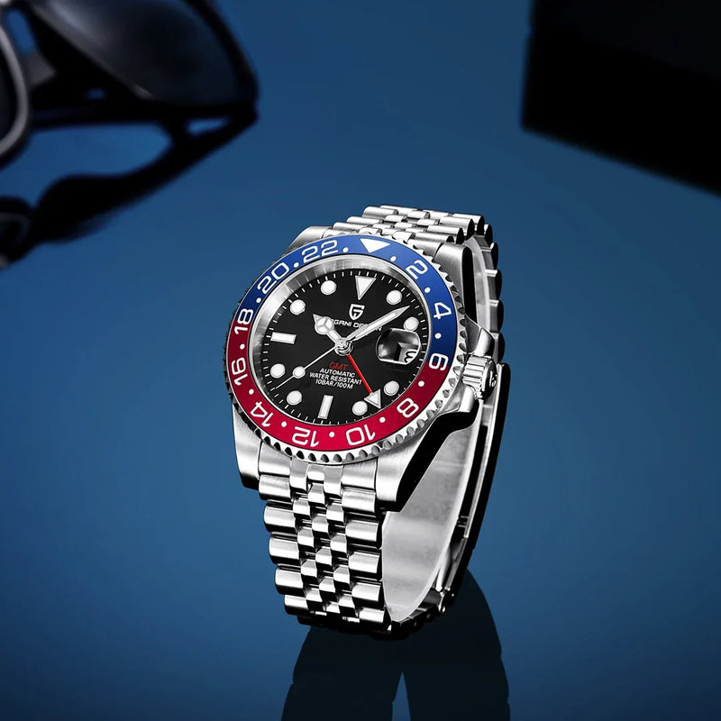Relógio Automático Luxo Pagani Design PD-1662 GMT 40MM – Aço Inoxidável 100M