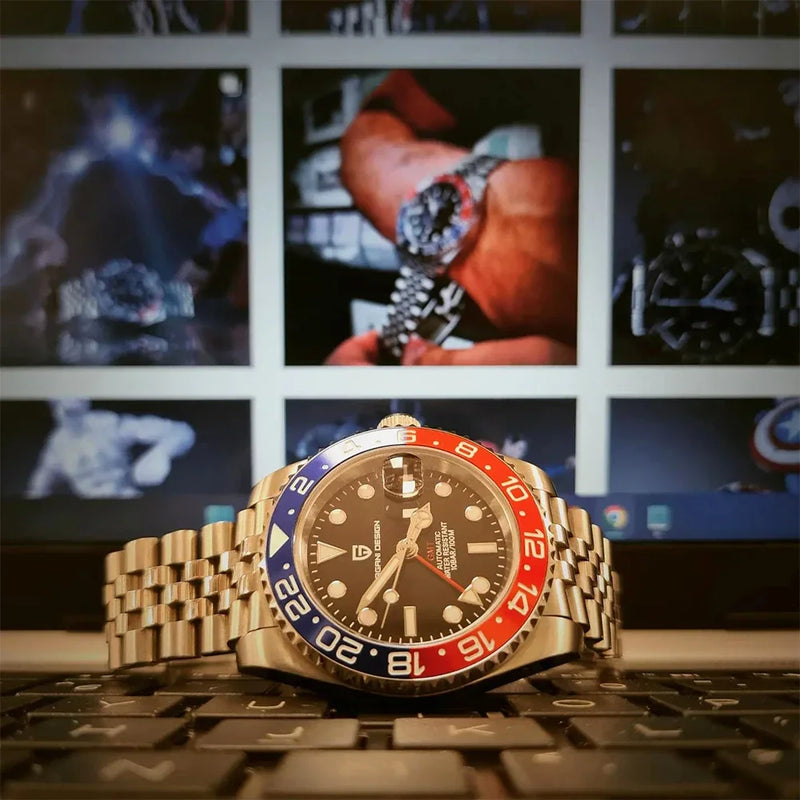 Relógio Automático Luxo Pagani Design PD-1662 GMT 40MM – Aço Inoxidável 100M