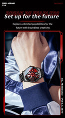 Olevs 9937 – Relógio Esportivo Masculino, Design de Roda, Luxo e Resistência!