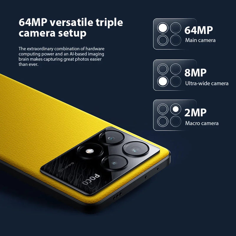 POCO X6 Pro 5G Smartphone Global Version NFC 6.67" Dimensity 8300-Ultra 1.5K Flow AMOLED DotDisplay 64MP 67W Turbo Charging