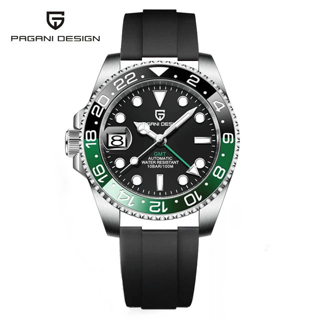 Relógio Automático Luxo Pagani Design PD-1662 GMT 40MM – Aço Inoxidável 100M
