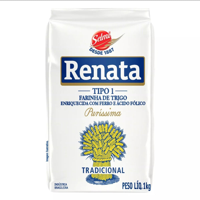 Farinha de Trigo Tipo 1 Tradicional Renata Pacote de 1Kg