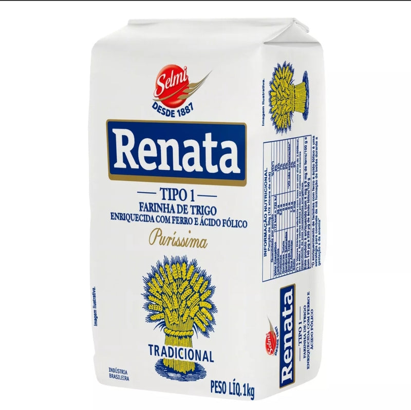 Farinha de Trigo Tipo 1 Tradicional Renata Pacote de 1Kg