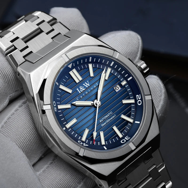 Montre Homme 2023 New CARNIVAL Watches MIYOTA Movement Automatic Watch for Men Sapphire Luminous Calendar 50m Waterproof Relógio