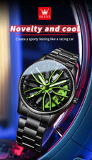 Olevs 9937 – Relógio Esportivo Masculino, Design de Roda, Luxo e Resistência!