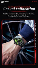 Olevs 9937 – Relógio Esportivo Masculino, Design de Roda, Luxo e Resistência!